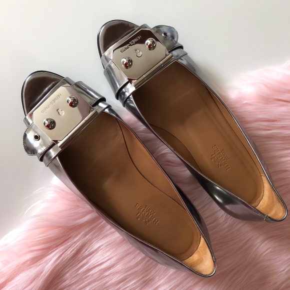 Hermès PHW Buckle Flats Size 7 / 37 - Picture 4 of 7
